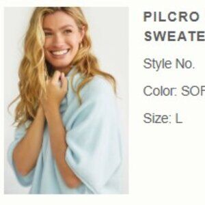 Anthropologie Pilcro Blue Cowl Neck Sweater